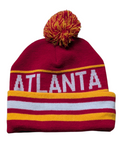Atlanta City Inline Style Red/Yellow Pom Beanie Skull Cap