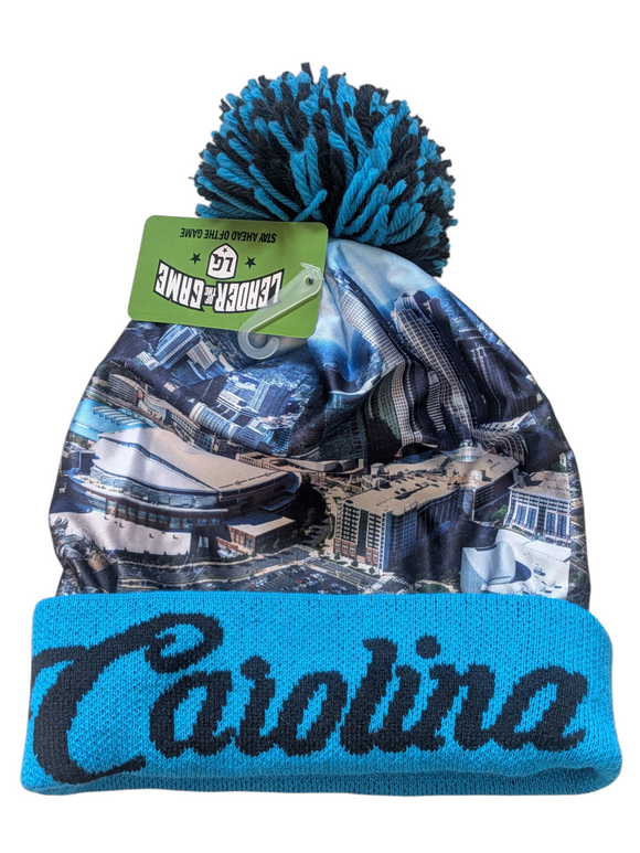 Carolina State Theme Winter Picture Pom Cuffed Knit Beanie Skull Cap
