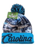 Carolina State Theme Winter Picture Pom Cuffed Knit Beanie Skull Cap