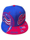 Puerto Rico Flag Thunder Style Royal Blue/Red Snapback Hat