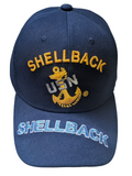 US Military Navy Shellback Blue Adjustable Baseball Hat Cap