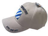 US Military 3rd Infantry Division Khaki Baseball Hat Cap