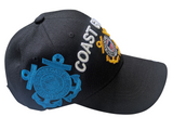 US Coast Guard Black Baseball Hat Cap