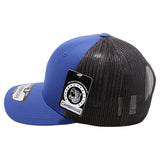 Cambridge Mesh Back Trucker Hat Cap (Blue/Black)