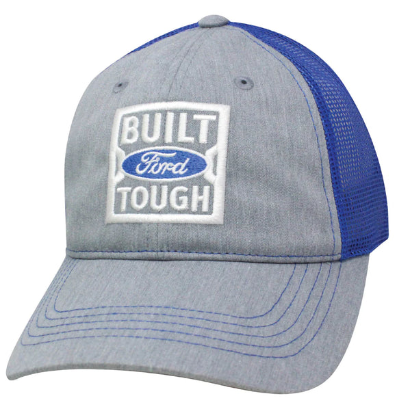 Ford Built Tough Grey/Blue Mesh Back Auto Hat Cap