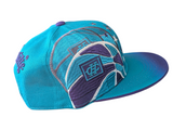 Charlotte graffiti style snapback cap back view