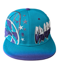 Charlotte graffiti style snapback cap front view