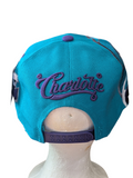 Charlotte graffiti style snapback cap helmet detail
