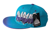Charlotte graffiti style snapback cap side view