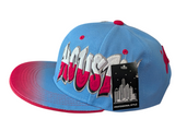Houston graffiti style snapback cap side view