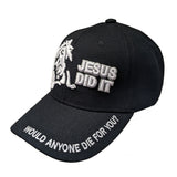 JESUS DID IT Christian Baseball Hat Cap (Black)