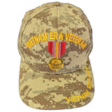 US Military Vietnam Era Veteran National Defense Medal Desert Camouflage Baseball Hat Cap