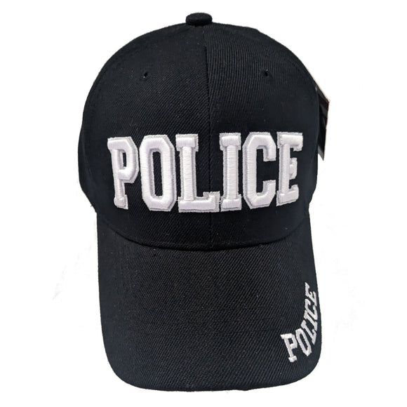 Police Embroidered Black Baseball Cap