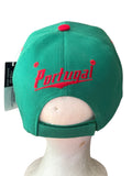 Portugal Flag Under Brim Green/Red Baseball Hat Cap - back view