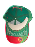 Portugal Flag Under Brim Green/Red Baseball Hat Cap - under brim detail