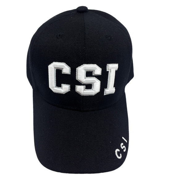CSI Crime Scene Investigation Embroidered Black Baseball Cap