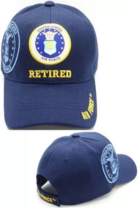 US Air Force Retired Emblem Shadow Baseball Hat Cap