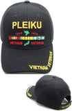 US Military Pleiku Vietnam Veteran Baseball Hat Cap, One Size, Black