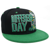Different Day Same Hustle Snapback Hat Cap (Black/Green)
