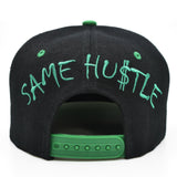Different Day Same Hustle Snapback Hat Cap (Black/Green)
