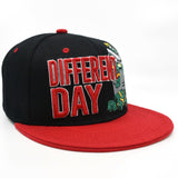 Different Day Same Hustle Snapback Hat Cap (Black/Red)