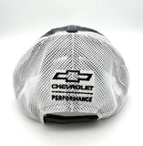 Chevrolet Logo Grey/Gold Auto Mesh Hat Cap