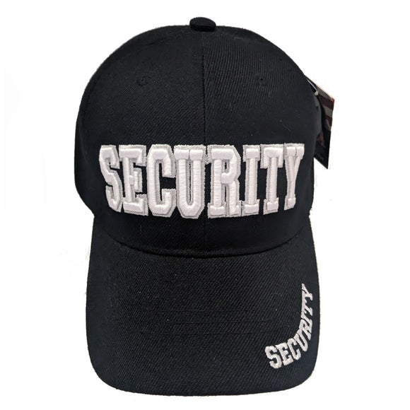 Security Embroidered Black Baseball Cap