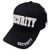 Security Embroidered Black Baseball Cap