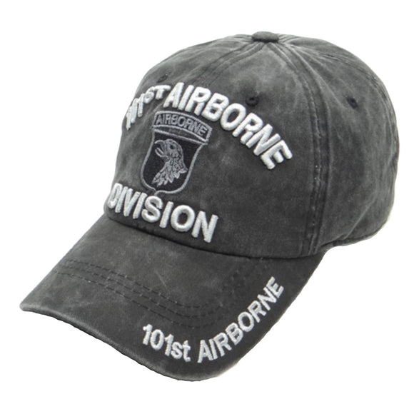 US Military 101st Airborne Division Pigment Washed Adjustable Baseball Hat Cap