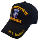 US Military 173rd Airborne Brigade Sky Soldiers Baseball Hat Cap, One Size, Black