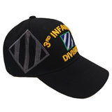 US Military 3rd Infantry Division Baseball Hat Cap, One Size, Black