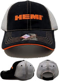 HEMI Dodge Black/Orange Mesh Auto Hat Cap