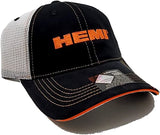 HEMI Dodge Black/Orange Mesh Auto Hat Cap