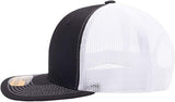 Cambridge Mesh Back Trucker Hat Cap (Black/White)