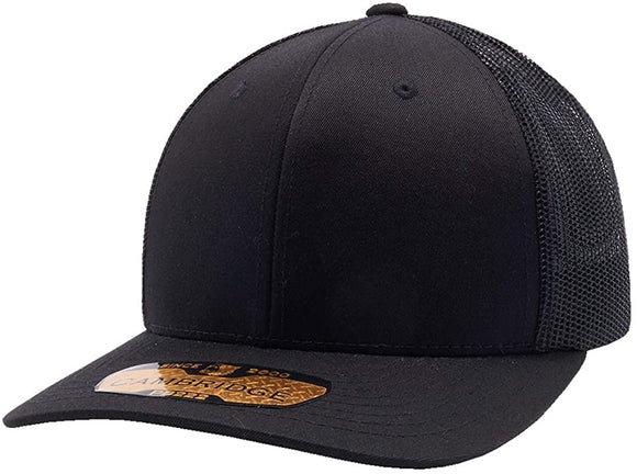 Cambridge Mesh Back Trucker Hat Cap (Black)