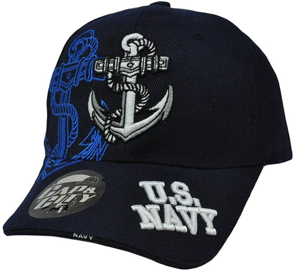 US Military Navy Anchor Rope Blue Adjustable Baseball Hat Cap