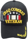 US Military Iraq Combat Veteran Black Adjustable Baseball Hat Cap