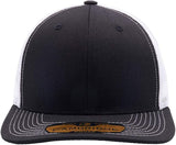 Cambridge Mesh Back Trucker Hat Cap (Black/White)