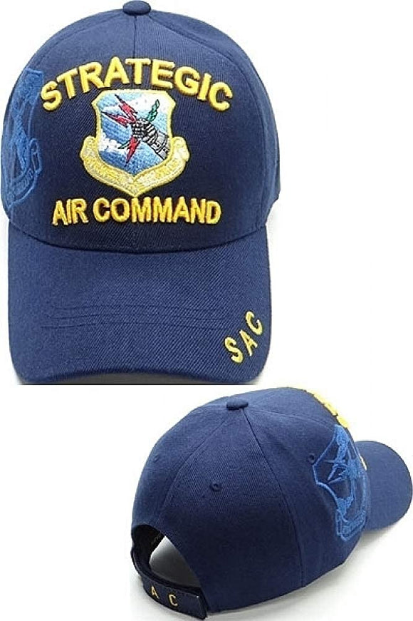 US Military Strategic Air Command Blue Baseball Hat Cap