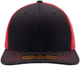 Cambridge Mesh Back Trucker Hat Cap (Black/Red)
