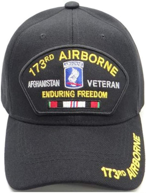 173rd Infantry Afghanistan Veteran Enduring Freedom Ribbon Baseball Hat Cap Black