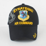US Military Strategic Air Command Black Baseball Hat Cap