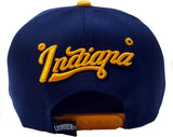 Indiana City line Style Snapback Cap (Blue/Yellow)