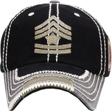 Rank Vintage Dad Baseball Hat Cap (Black)
