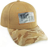 US Flag Hologram Patch Baseball Hat Cap (Khaki)