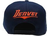 Denver City Jumbo Logo Style Snapback Cap (Blue)