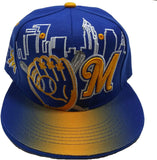 Milwaukee City Line Style Snapback Cap (Royal blue/Yellow)