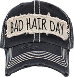 Kbethos Bad Hair Day Vintage Mom Baseball Hat Cap (Black)