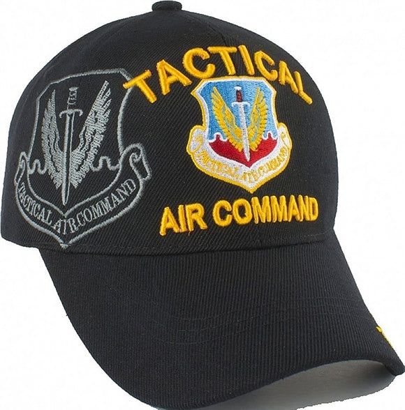 US Military Tactical Air Command Black Baseball Hat Cap