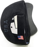US Flag Hologram Patch Baseball Hat Cap (Black)